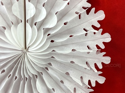 Giấy xếp Bông tuyết - Tuyết nhũ Trắng (Nhiều kiểu - Nhiều Size) GIAYXEP-01